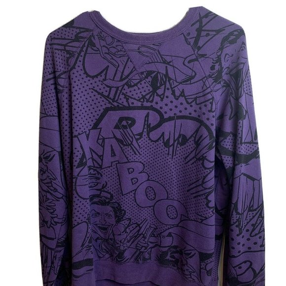 Batman Mens Purple Pullover Sweatshirt Size Medium - Picture 1 of 5